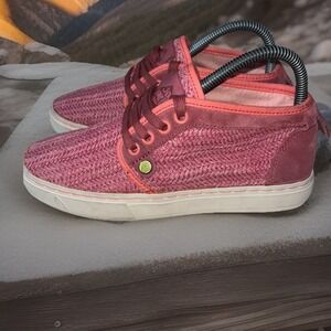 SATORISAN Hamoru Woven Raffia Women's Pink Mid Top Sneaker Shoes Eu 37 US 7 Shoe